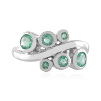 Russian Emerald Silver Ring (de Melo)