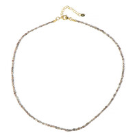 Champagne Diamond Silver Necklace