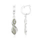 Fancy Diamond Silver Earrings