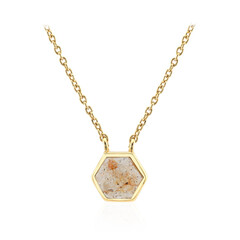 Peach Moonstone Silver Necklace