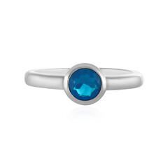 Blue Ethiopian Opal Silver Ring