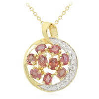 18K Unheated Padparadscha Sapphire Gold Necklace (AMAYANI)