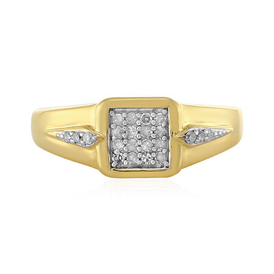 I2 (I) Diamond Silver Ring
