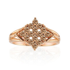 9K SI1 Argyle Rose De France Diamond Gold Ring