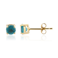 9K Blue Apatite Gold Earrings