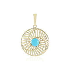 9K Sleeping Beauty Turquoise Gold Pendant (Ornaments by de Melo)