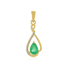 Ethiopian Emerald Silver Pendant