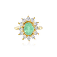 Colombian Emerald Silver Ring