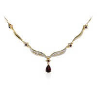 Mozambique Garnet Silver Necklace