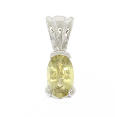 Cuprian Tourmaline Silver Pendant