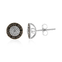 I4 (J) Diamond Silver Earrings