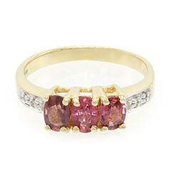 10K Unheated Padparadscha Sapphire Gold Ring
