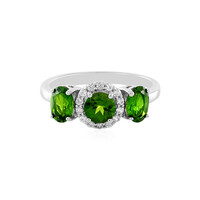 Russian Diopside Silver Ring