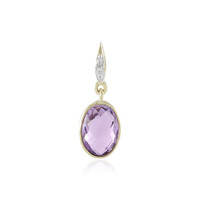 9K Rose de France Amethyst Gold Pendant