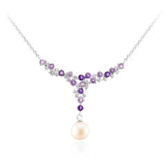 White Freshwater Pearl Silver Necklace