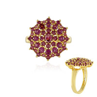 Raspberry Rhodolite Silver Ring