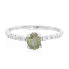 Cuprian Tourmaline Silver Ring