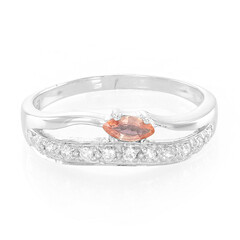 Padparadscha Sapphire Silver Ring