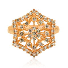 14K SI1 Argyle Rose De France Diamond Gold Ring
