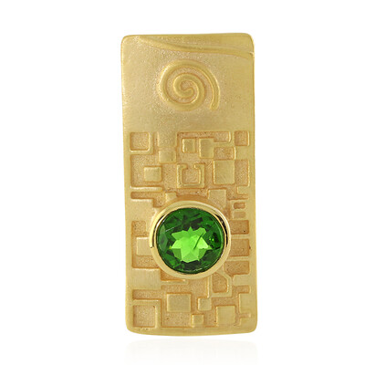 Russian Diopside Silver Pendant (MONOSONO COLLECTION)