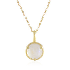 Rainbow Moonstone Silver Necklace