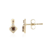 9K I2 Brown Diamond Gold Earrings