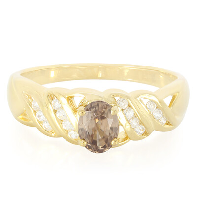 Cinnamon Zircon Silver Ring