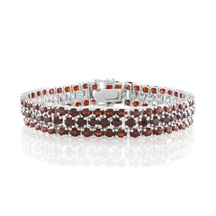 Mozambique Garnet Silver Bracelet