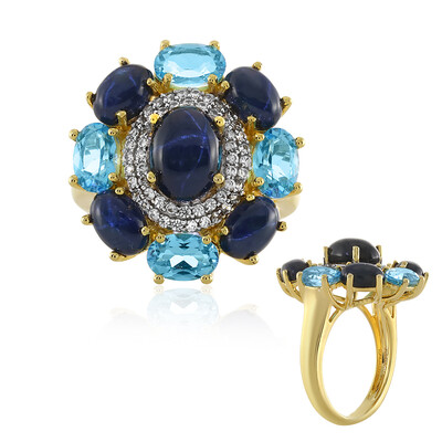 Blue Star Sapphire Silver Ring