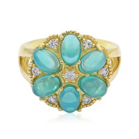 Caribbean Blue Opal Silver Ring