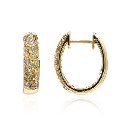 14K SI2 Fancy Diamond Gold Earrings (CIRARI)