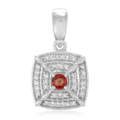 Sunset Ruby Silver Pendant