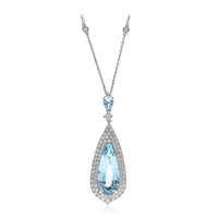14K AAA Brazilian Aquamarine Gold Necklace (CIRARI)