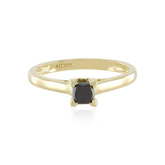 9K Black Diamond Gold Ring