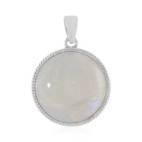 Rainbow Moonstone Silver Pendant