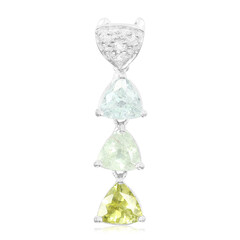 Fancy Tourmaline Silver Pendant