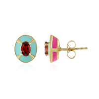 Mozambique Garnet Silver Earrings