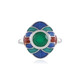 Green Onyx Silver Ring (Adela Silber)