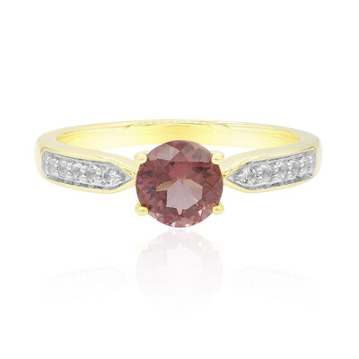9K Red Apatite Gold Ring