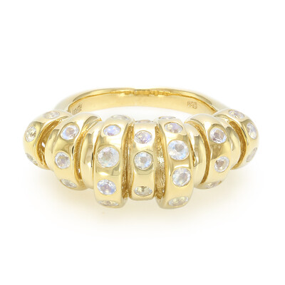 Rainbow Moonstone Silver Ring (Annette)