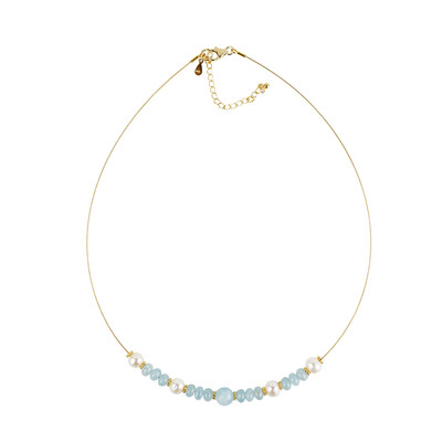 Aquamarine Stainless Steel Necklace