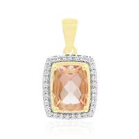 9K Red Fluorite Gold Pendant (Tenner Diniz)