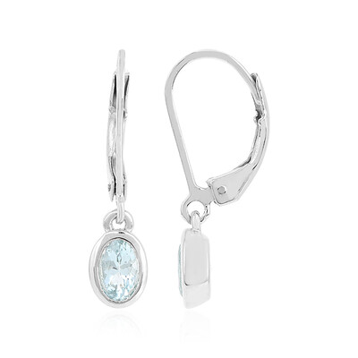 Aquamarine Silver Earrings