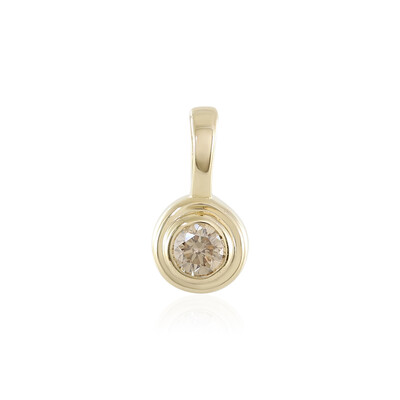 9K I2 Champagne Diamond Gold Pendant