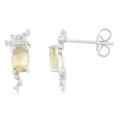Moon Sunstone Silver Earrings