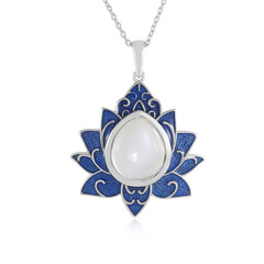 White Moonstone Silver Necklace (Adela Silber)