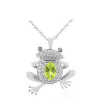 Burmese Peridot Silver Necklace