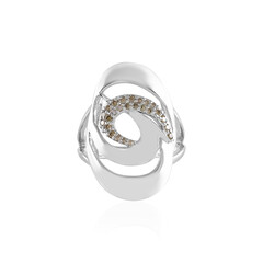 I3 Champagne Diamond Silver Ring (de Melo)