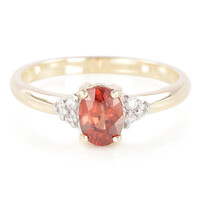 9K Mashewa Orange Zircon Gold Ring