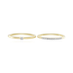 I2 (H) Diamond Silver Ring
